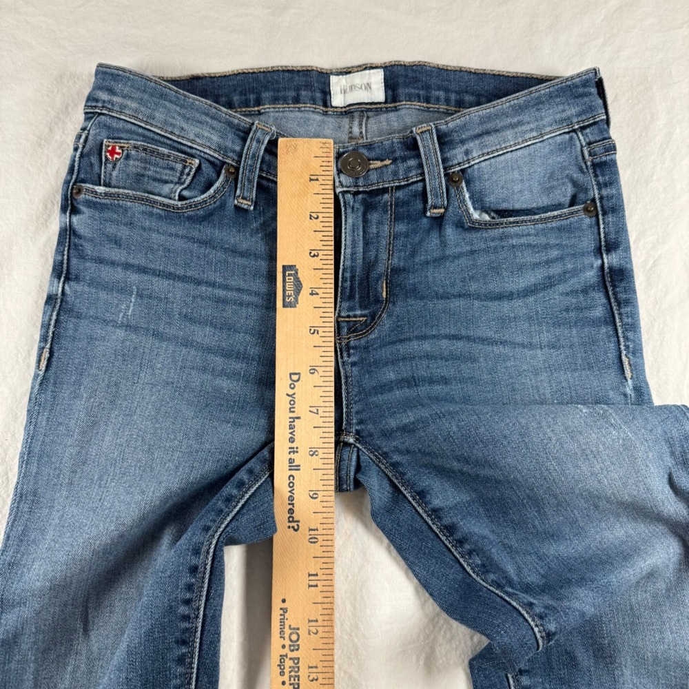 Hudson Women's Size 26 Blue Krista Super Skinny Distressed Jeans - Picture 5 of 12